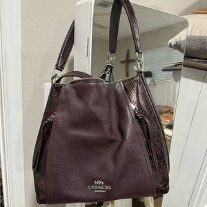 Brown Snakeskin Coach bag. Gently used!